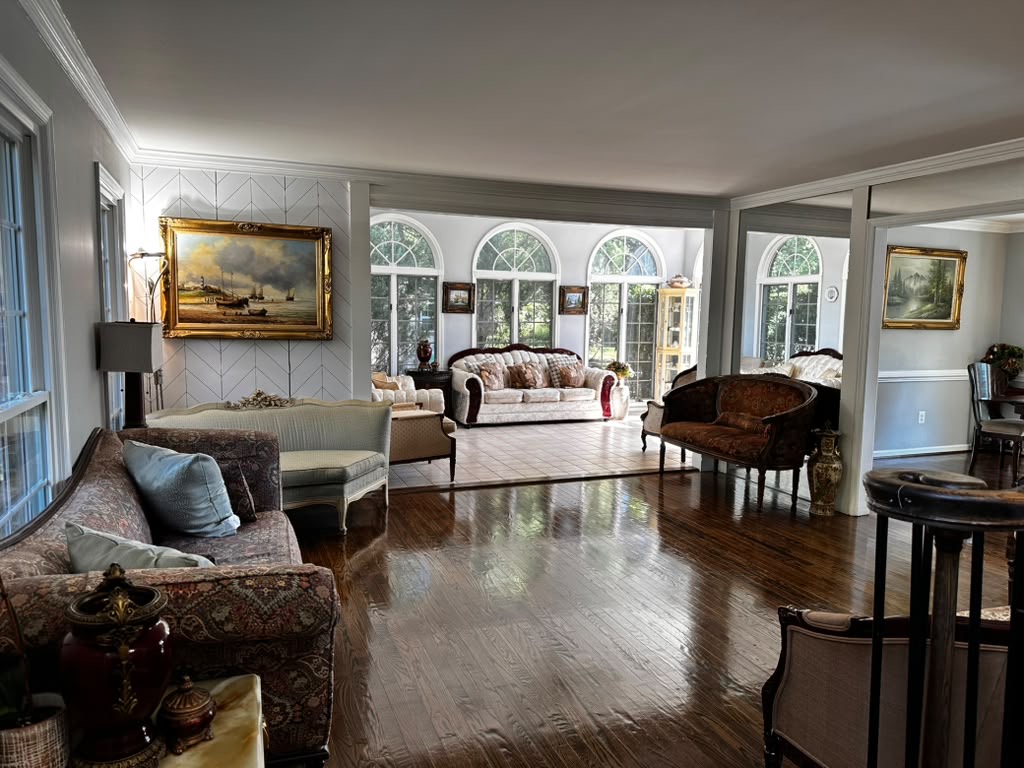 Comfortable lounge and sunroom seating area